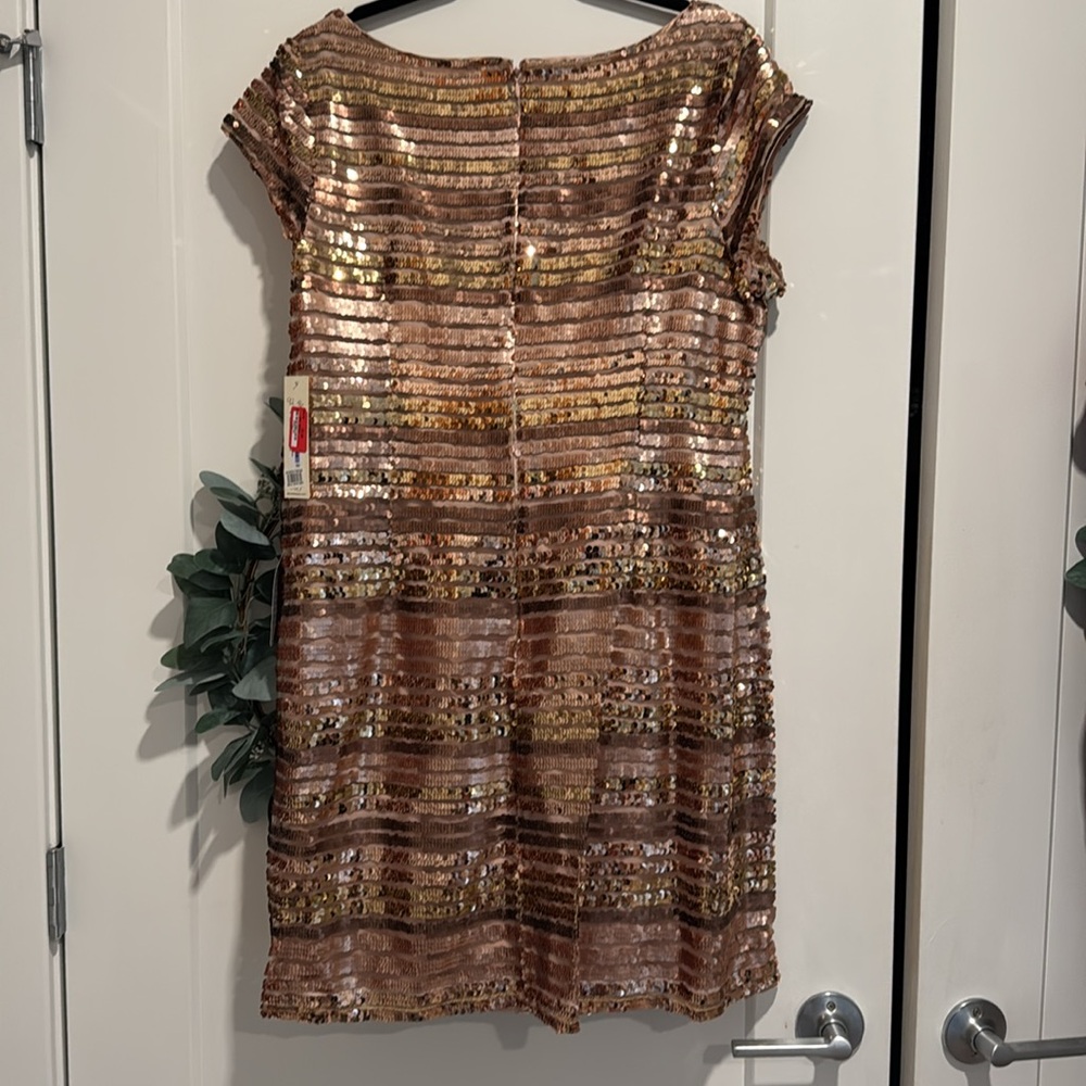 Eliza J Gold and Pink Sequin Dress - Picture 2 of 3